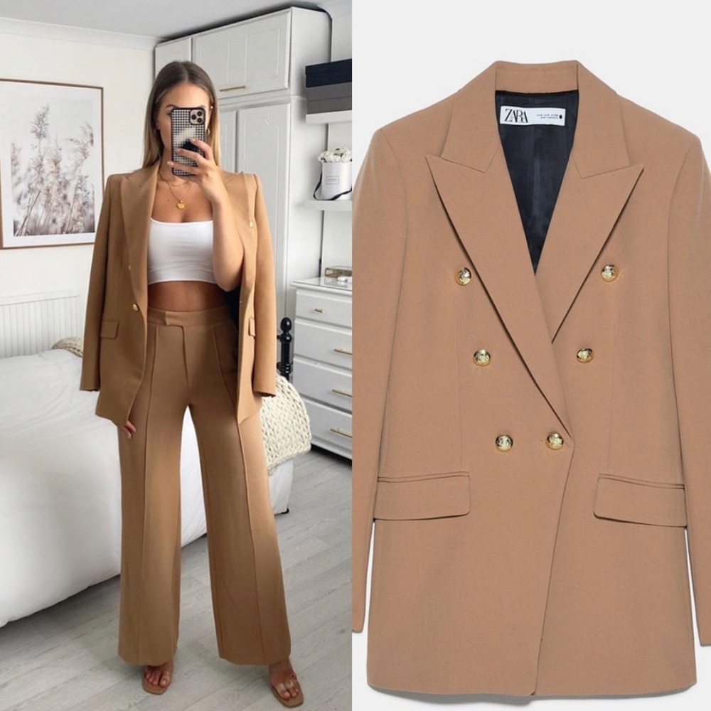 COPY - Zara Double Breasted Button Blazer